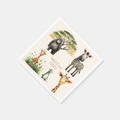 Wild One Oerwoud Safari Animals Servet (Hoek)