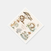 Wild One Oerwoud Safari Animals Servet (Hoek)