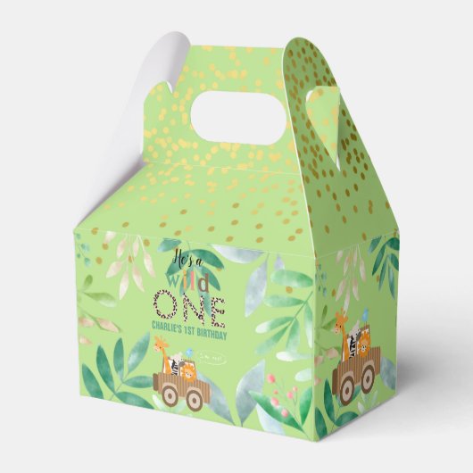 Wild One Oerwoud Safari Animals, zaterdag bedankt Bedankdoosjes (Achterkant)