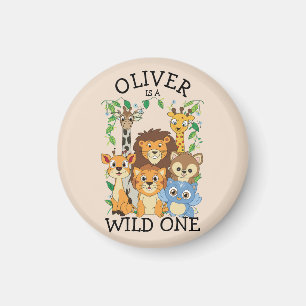 Wild One Oerwoud Safari Baby 1e Verjaardag Schatti Magneet