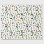 Wild One Oerwoud Safari Baby Boy 1e Verjaardag Cadeaupapier (Vlak)