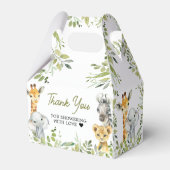 Wild One Oerwoud Safari Baby shower Bedankdoosjes (Achterkant)