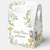 Wild One Oerwoud Safari Baby shower Bedankdoosjes (Geopend)