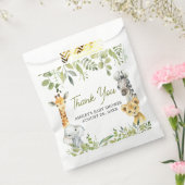 Wild One Oerwoud Safari Baby shower Bedankzakje (Gezegeld)