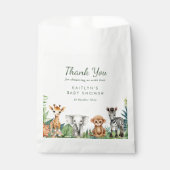 Wild One Oerwoud Safari Baby shower Bedankzakje (Voorkant)