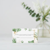 Wild One Oerwoud Safari Baby shower Diaper Raffle Informatiekaartje (Staand voorkant)