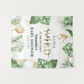 Wild One Oerwoud/Safari Baby shower Foto achtergro Wandkleed (Voorkant (horizontaal))