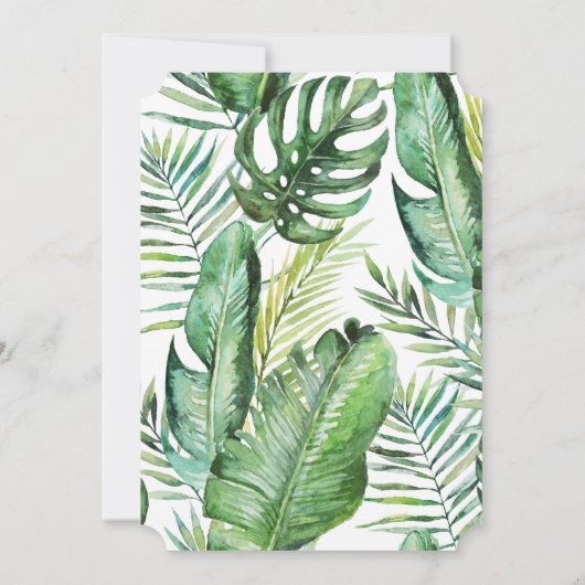 Wild One Oerwoud Safari Baby shower Invitation Kaart (Achterkant)