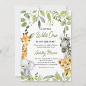 Wild One Oerwoud Safari Baby shower Kaart (Voorkant)
