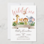 Wild One Oerwoud Safari Baby shower Kaart (Voorkant)