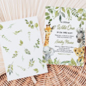 Wild One Oerwoud Safari Baby shower Kaart