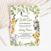 Wild One Oerwoud Safari Baby shower Kaart