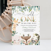 Wild One Oerwoud Safari Baby shower Kaart