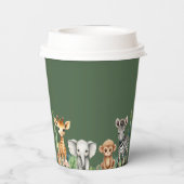 Wild One Oerwoud Safari Baby shower Papieren Bekers (Achterkant)