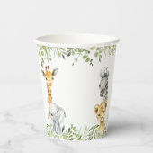 Wild One Oerwoud Safari Baby shower Papieren Bekers (Achterkant)
