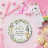 Wild One Oerwoud Safari Baby shower Papieren Bordje (Feest)