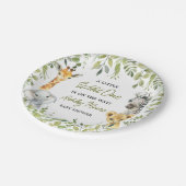 Wild One Oerwoud Safari Baby shower Papieren Bordje (Gekanteld)
