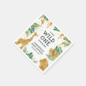 Wild One Oerwoud Safari Baby shower Party Servet (Hoek)