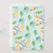 Wild One Oerwoud Safari Baby shower-uitnodiging Kaart (Achterkant)