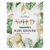 Wild One Oerwoud Safari Baby shower Welkomstteken Perfect Poster (Voorkant)