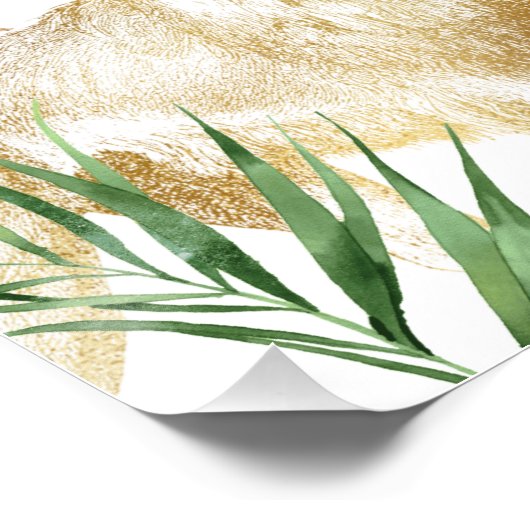 Wild One Oerwoud Safari Baby shower Welkomstteken Perfect Poster (Hoek)