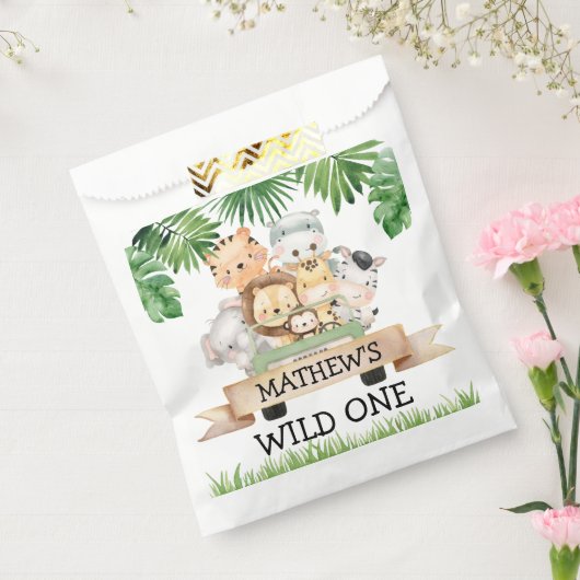 Wild One Oerwoud Safari Birthday Party Bedankzakje (Gezegeld)
