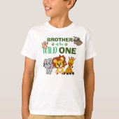 Wild One Oerwoud Safari Brother First Birthday T-shirt (Voorkant)