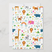 Wild One Oerwoud Safari eerste verjaardag Kaart (Achterkant)