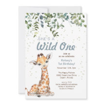 Wild One Oerwoud Safari Giraffe 1e verjaardag