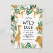 Wild One Oerwoud Safari Gold Green 1 oktober Kaart (Voorkant / Achterkant)