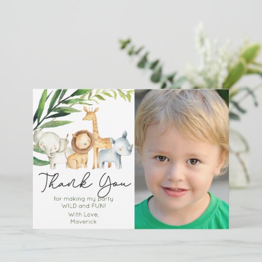 Wild One Oerwoud Safari Kaart (Staand voorkant)