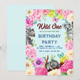 Wild One Oerwoud Safari Kids Birthday Party Gifts Kaart