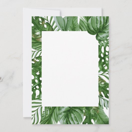 Wild One Oerwoud Safari Kids Birthday Party Gifts Kaart (Achterkant)