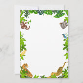 Wild One Oerwoud Safari Kinder Thapest 1st Birthda Kaart (Achterkant)