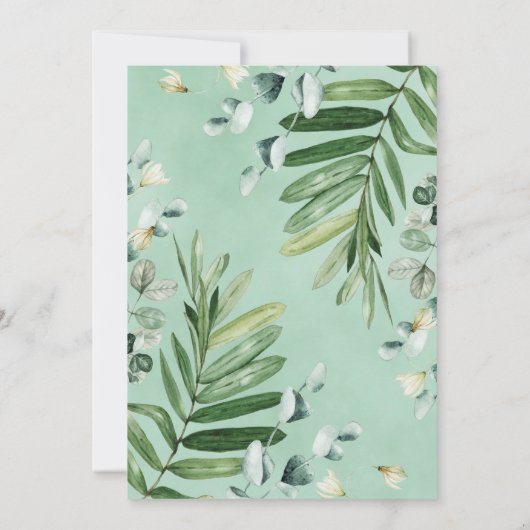 Wild One Oerwoud Safari Party Animals 1ste verjaar Kaart (Achterkant)