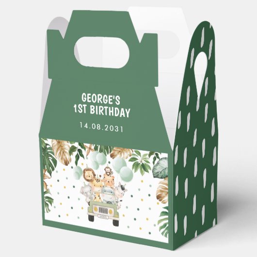 Wild One Oerwoud Safari Party Animals Bedankdoosjes (Geopend)