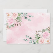 Wild One Oerwoud Safari Pink Floral Girls Birthday Kaart (Achterkant)