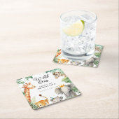 Wild One Oerwoud Safari Verjaardag Kartonnen Onderzetters (Insitu)