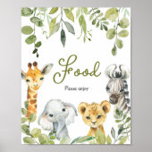 Wild One Oerwoud Safari Voedsel Poster (Voorkant)