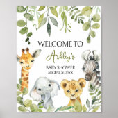 Wild One Oerwoud Safari Welkom Poster (Voorkant)