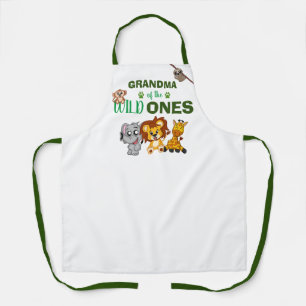 Wild One Oerwoud Safari Zoo Animal Twins Grandma Schort