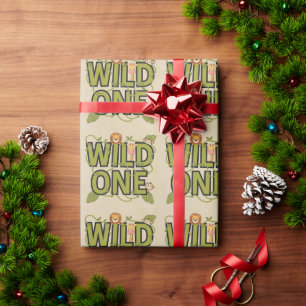 Wild One Oerwoud thema Verjaardag Ontwerp Cadeaupapier