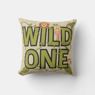 Wild One Oerwoud thema Verjaardag Ontwerp Kussen