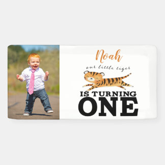 Wild One Oerwoud Tiger 1st Birthday foto Spandoek