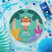 Wild One Oerwoud Tiger Papieren Bordje (Feest)