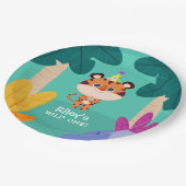 Wild One Oerwoud Tiger Papieren Bordje (Gekanteld)