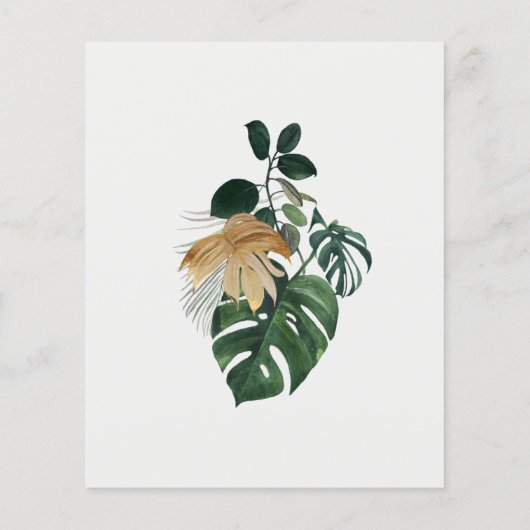 Wild One Oerwoud Waterverf Elephant Zebra Budget Flyer (Achterkant)