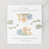 Wild One on the Way Safari Animals Baby shower Plaatskaartje (Buitenkant ongevouwen)