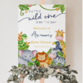 Wild One on the Way Zoo Oerwoud Baby shower Welcom Poster