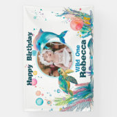 Wild One Onderzeese 1e verjaardag Foto Banner (Verticaal)